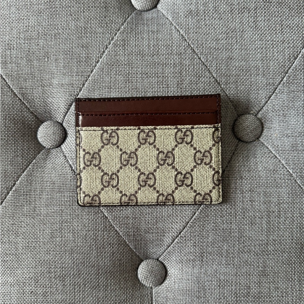 Beige and Brown Card Holder